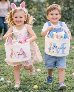 Personalized Easter Bunny Basket – Custom Name Easter Basket