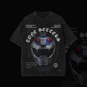 Vintage Lunar Wolf Ranger Washed Graphic T-Shirt – Retro Silver Wild Force Power Streetwear Cotton Tee Unisex Casual Shirt