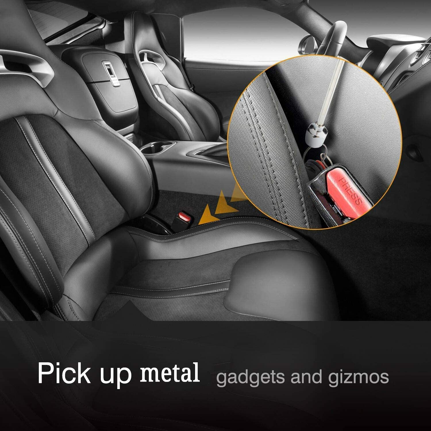 Telescoping Magnetic Pickup Tool with an Extra Strong Magnetic Stainless Steel Magnet Stick Extendable up to 30in Non-Slip Rubber Handle Rust Proof and Corrosion Resistant for Refrigerator Side Gap