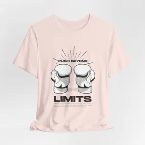 Boxing Gloves Push Beyond Limits T-Shirt | Motivational Workout Tee