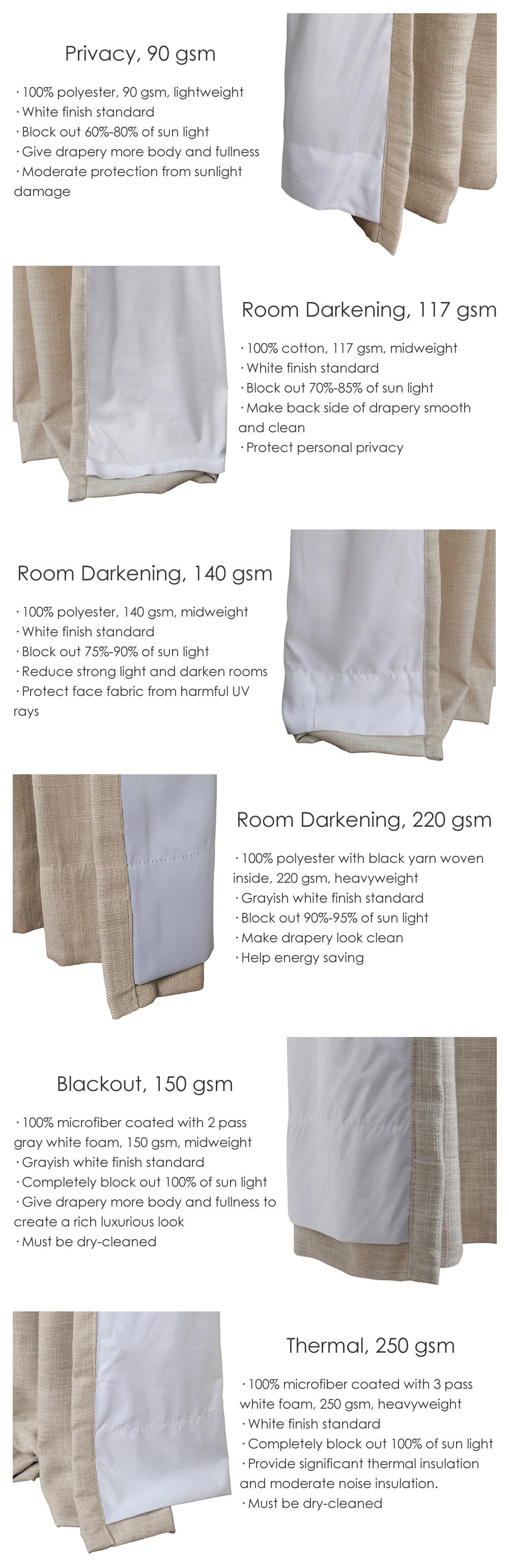 TWOPAGES Liner Fabric Swatch Booklet for Curtain - High-quality Polyester for blackout curtain, curtains for bedroom Privacy Window Interior Decoration