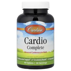 Carlson Cardio Complete, Advanced Cardiovascular Multi, 90 Tablets