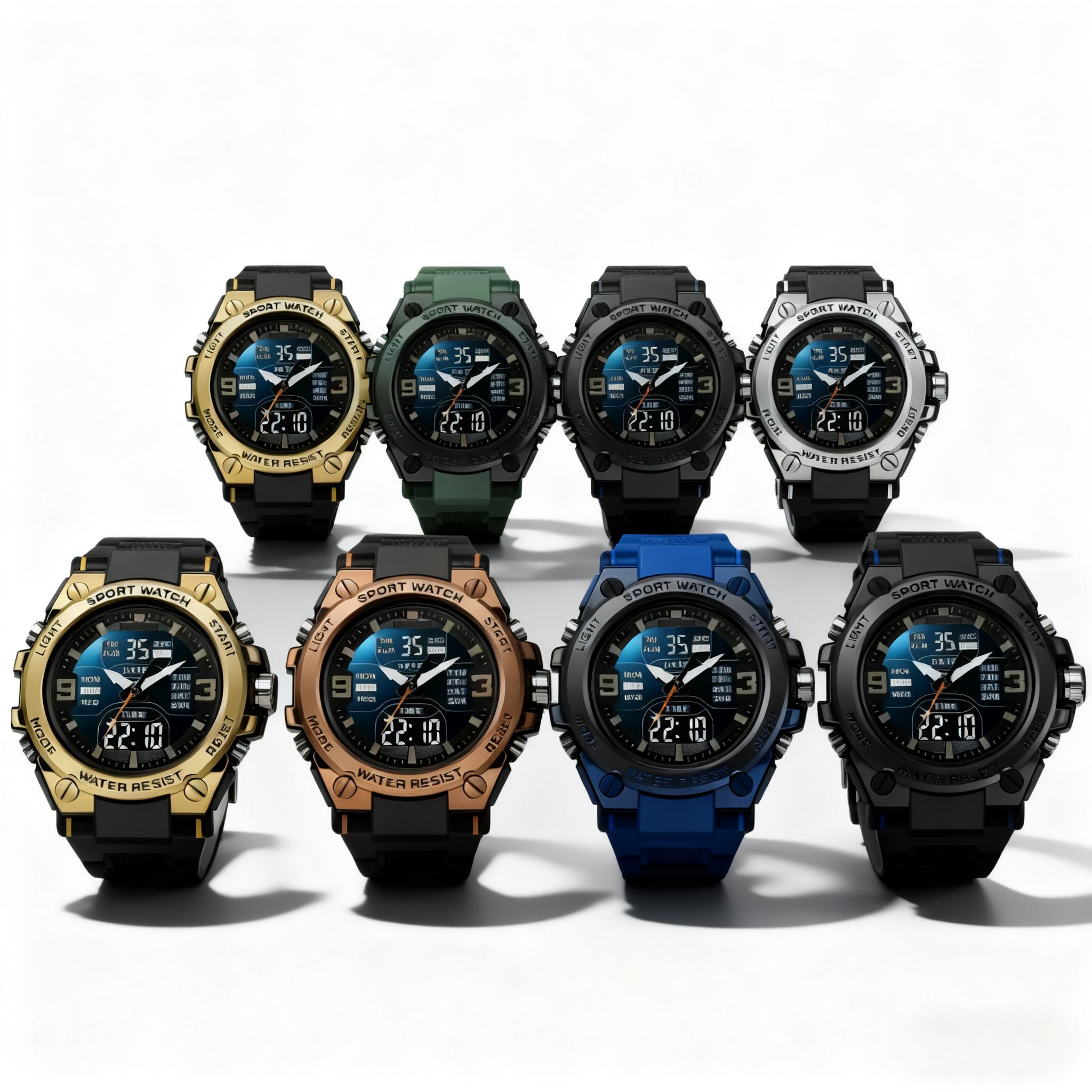 Men's Sporty Digital Watch Trendy Electronic Wristwatch for Daily Wear With Gift Box