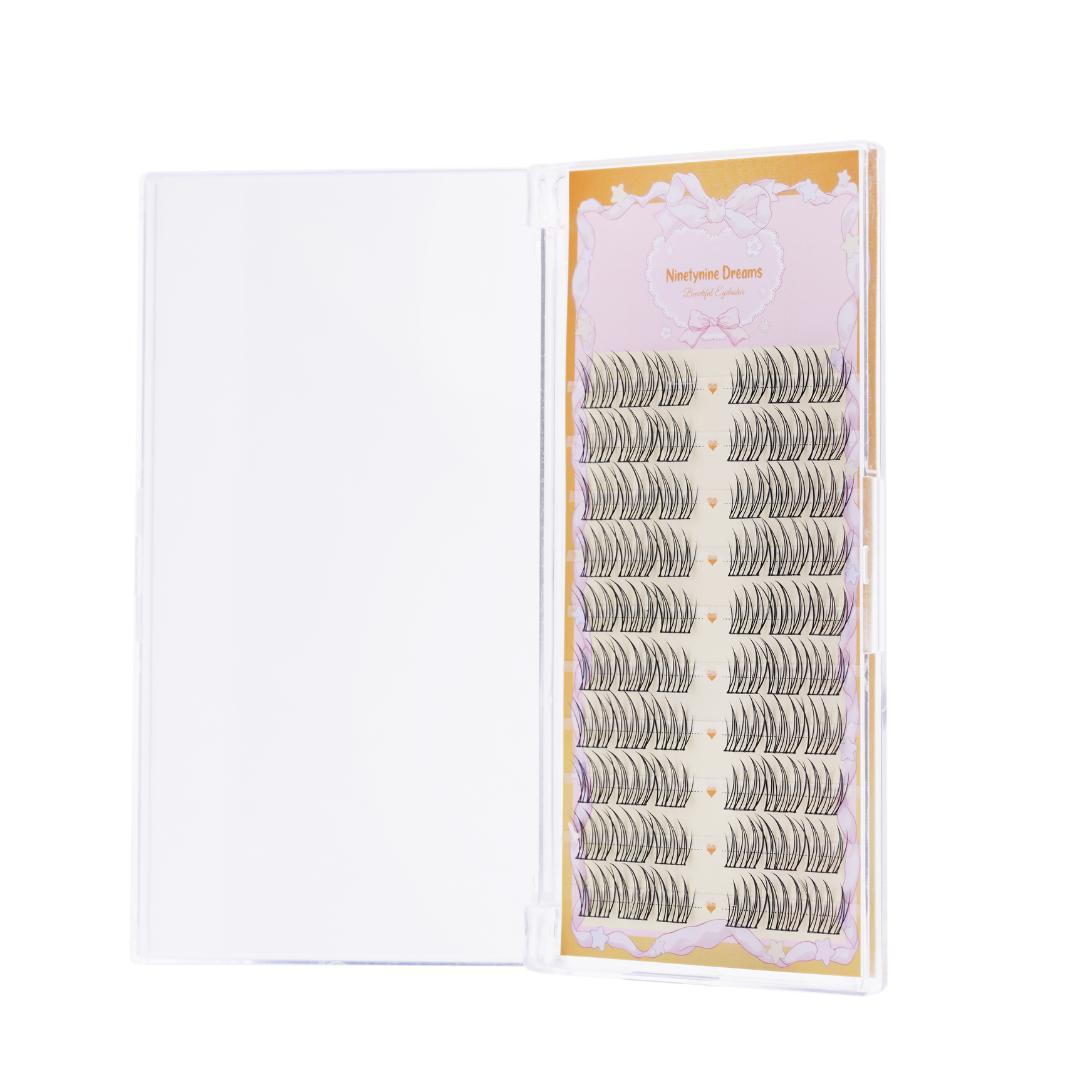 Ninetynine Dreams 60PCs idol Lashes | Natural K-Pop Style False Eyelash Clusters — Soft Lightweight Reusable Ultra-Thin Band Waterproof Long-Lasting 9-13mm C+ Curl Pre-Mapped Beginner Friendly Everyday Lashes For Natural Day-To-Day Makeup