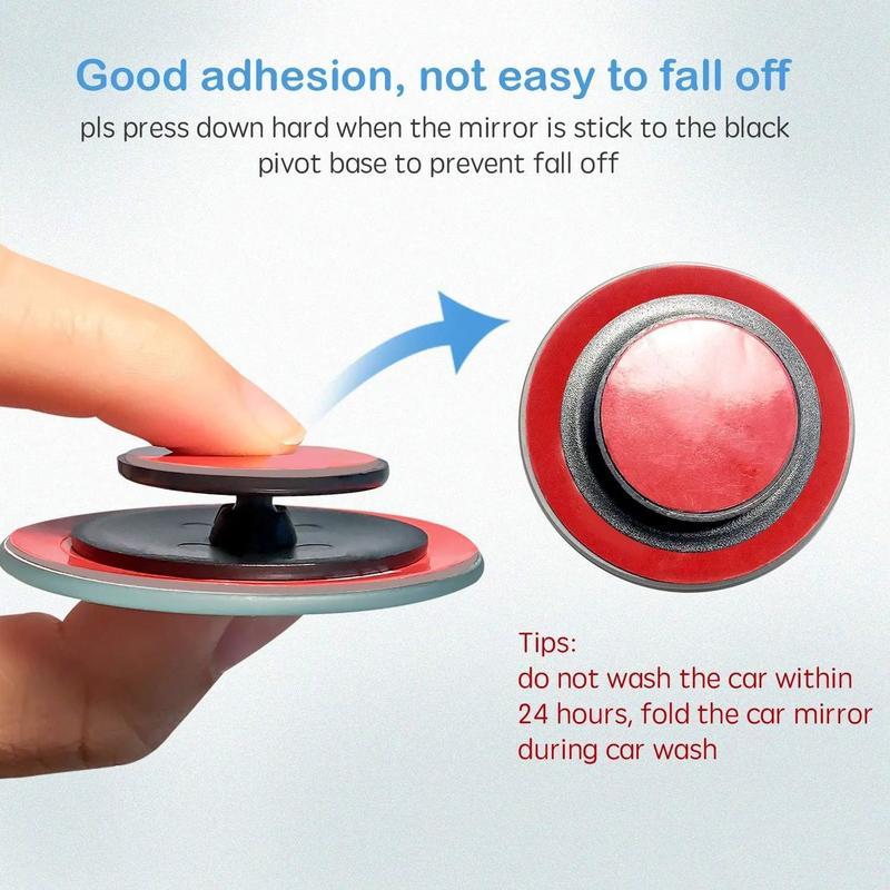 Blind Spot Car Mirror 2 Pack-2 Inch Round Rear View Convex Mirrors for Cars/SUVs/Motorcycles/Trucks/Trailers/Snowmobi les/Bicycles/RVs/Boats/Golf Carts with Rust Resistant Frame-HD Real Glass