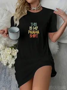 Funny This is My Pajama Shirt Bedtime PJ Top Casual Dress