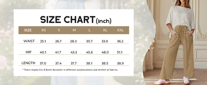 Tanming Women's Casual Wide Leg Pants High Waist Drawstring Sweatpants Baggy Athletic Trousers with Pockets TikTokShopBlackFriday