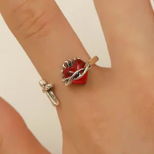 Saturn Planet & Cross Ring Set – Adjustable Minimalist Rings