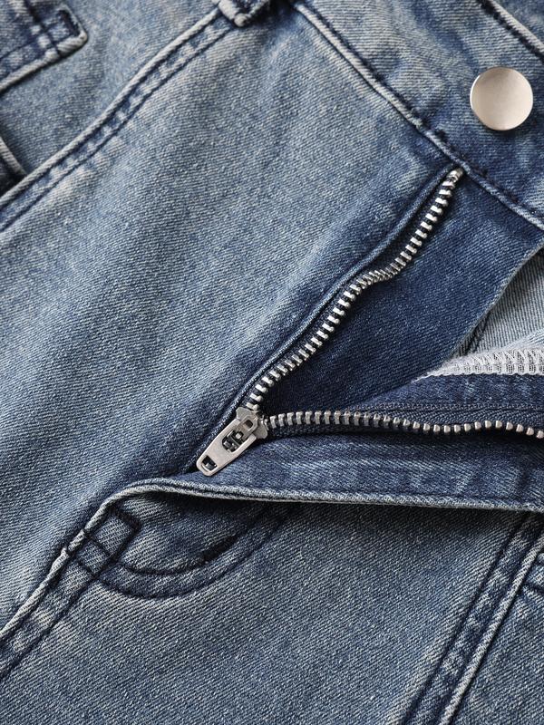 Elengatine Mid Rise Stretch Skinny Jeans - Medium Wash Women's Vintage Light Wash with Contrast Stitch Fit Bottom Fashionable All Seasons Below the Ankle Jeans for Trendy Streetwear and Daily Wear Pants Trouser