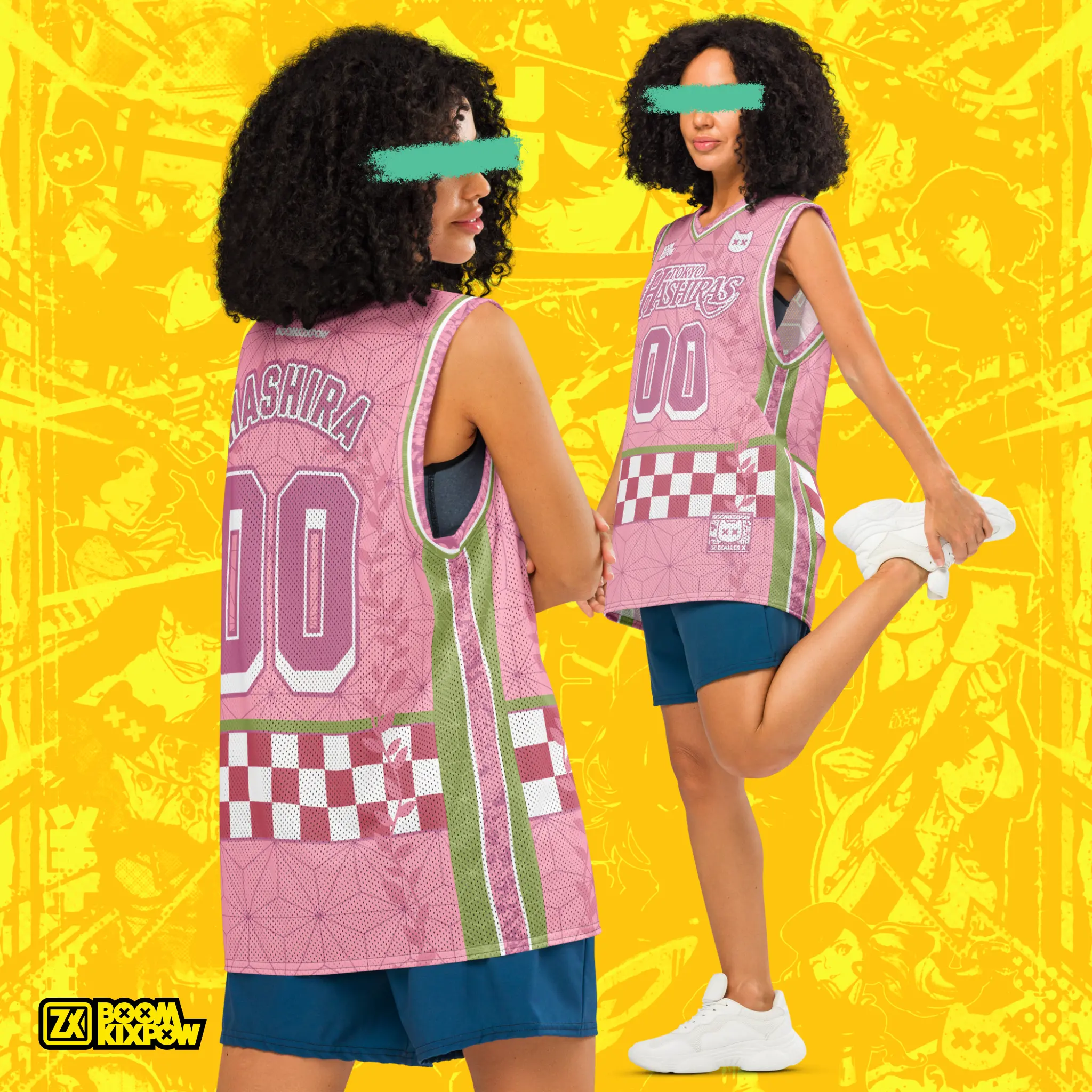Tokyo Hashiras Basketball Jerseys - Pink - Anime Sport Jersey