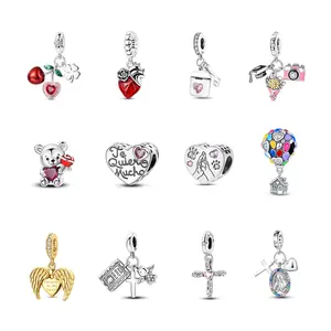 (1-49)MULA S925 Silver-plated pendant and beads , suitable for Pandora bracelets and necklaces, ideal for anniversary gifts, Christmas, birthday presents, and suitable for all women.