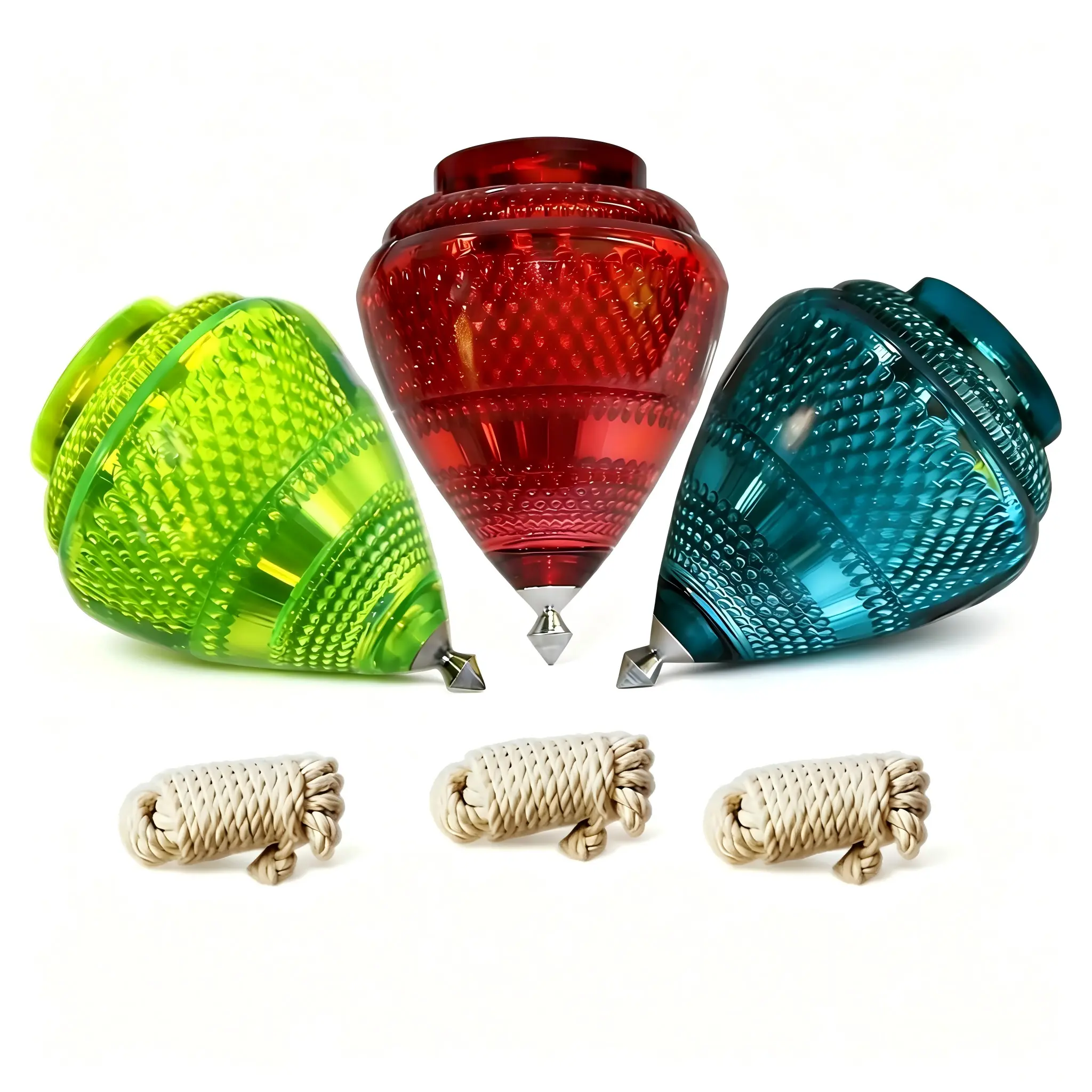 3 Pack Jumbo Durable Plastic Spinning Tops for Boys, Metal Tip, Colorful 3-Color Mix Assorted Colors, Smooth Spin, Stable Base, Classic Novelty Toys, Fun Birthday Gifts for Ages 4+