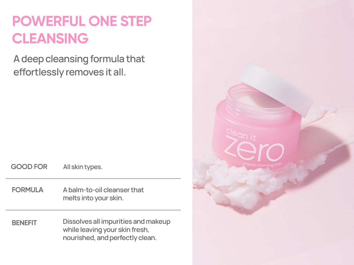 Clean it Zero Original Cleansing Balm | Korean Makeup Remover/Cleanser & Hydrating Facial Wash for All Skin 180ML only