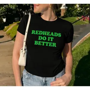 Redheads Do It Better Y2K  Tee | St. Patrick’s Day Crop Top | Womens Graphic Tee