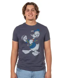 Disney Mickey Mouse Shirt Donald Duck Shaking His Fists Short Sleeve Graphic Tee