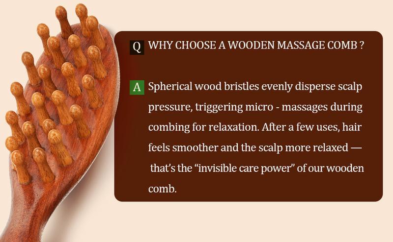 Loc Brush for Dreads, Comfortable Massage Comb, Scraping Massage Tools Wide Tooth Comb, Elegant Wood, Comfortable to Hold