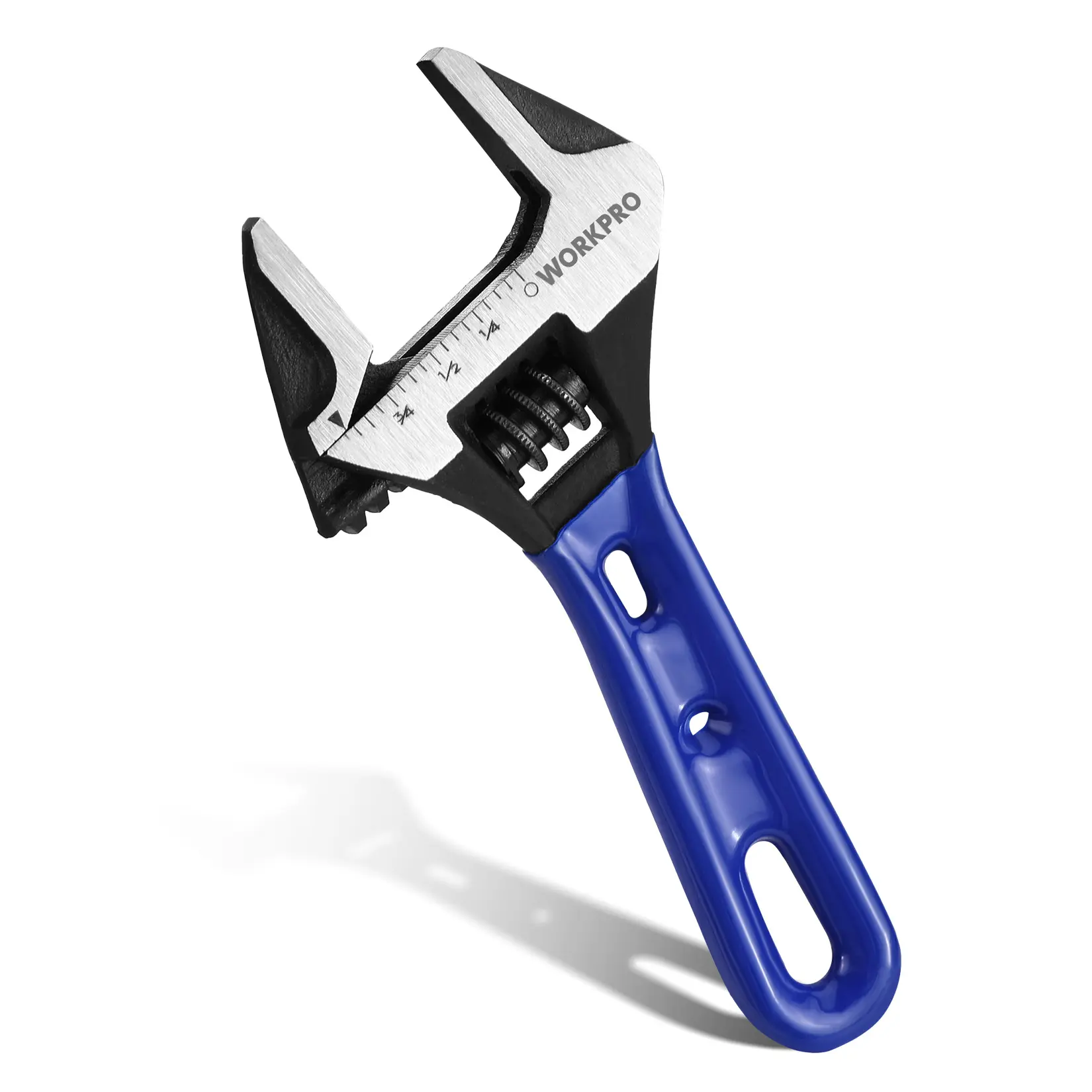 #backtoschool WORKPRO Stubby Wide Opening Adjustable Wrench, Small Adjustable Wrench with 2mm Slim Jaws for Easy Access to Tight Spaces, Metric/SAE Scales, Cr-V Steel