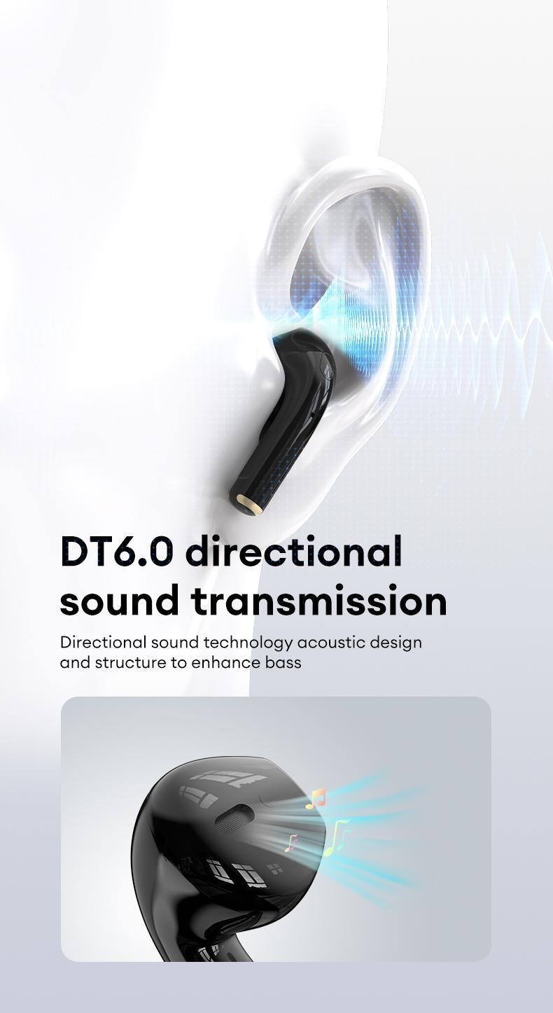 T02 Intelligent Translation Earphones,Wireless Bluetooth 5.4 Earbuds High-Fidelity Robust Bass Sound Headphones, Breathable Open Ear Electronic Headset for Workout & Sports