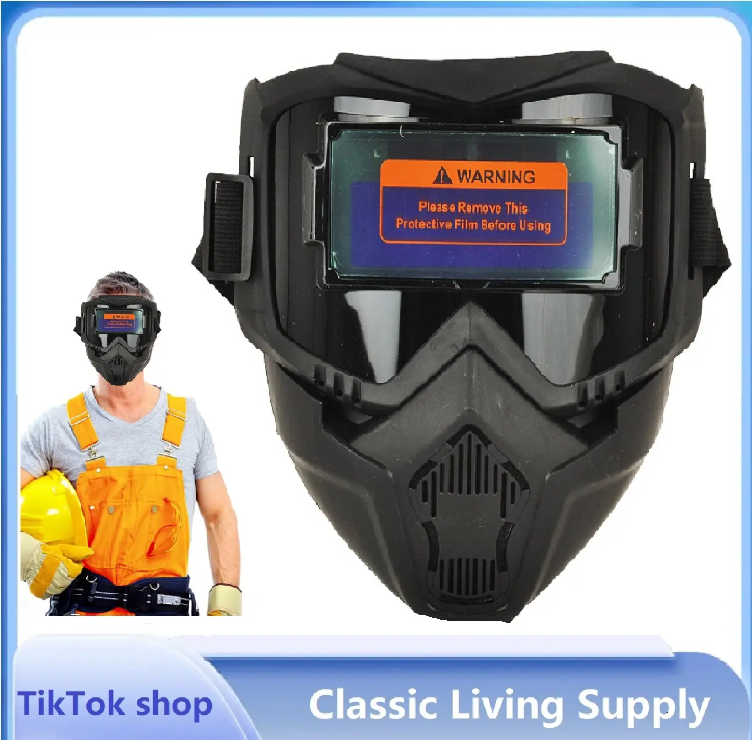 Auto Darkening Welding Helmet Solar Powered Hood, True Color Wide Shade 4/9-13, Large Viewing Screen, 4 Arc Sensors 1/25000s, TIG MIG ARC Plasma Cutting Grinding Mask, Anti-Blue Light Safety Gear Gift for Dad