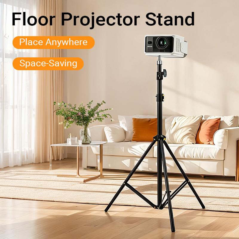 Projector Floor Stand, Folding Portable Tripod Mount for Projector, Camera & Webcam, Adjustable Height 23"–67", Supports up to 4 lb Projector Floor Stand, Folding Portable Tripod Mount for Projector, Camera & Webcam, Adjustable Height 23"–67", Supports up to 4 lb