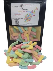 Sour Gummy Worms Candy – Classic Sour Worms – 1/2 LB or 1 LB Bag