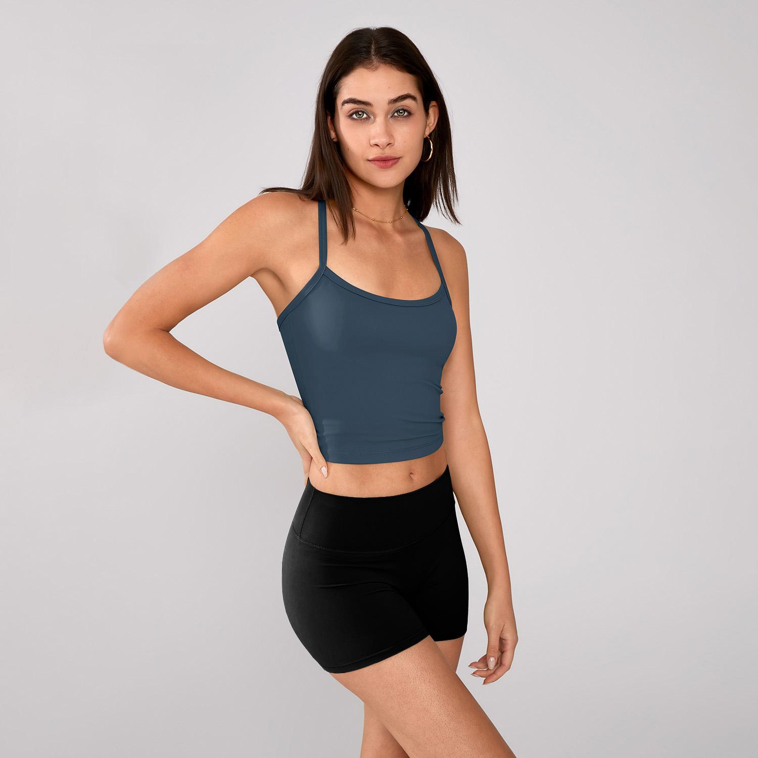 TIMEOFF Women's Strappy Backless Crop Top, Stretchy Form-Fitting Yoga Vest for Fitness and Workout Activewear TIMEOFF Women's Strappy Backless Crop Top, Stretchy Form-Fitting Yoga Vest for Fitness and Workout Activewear
