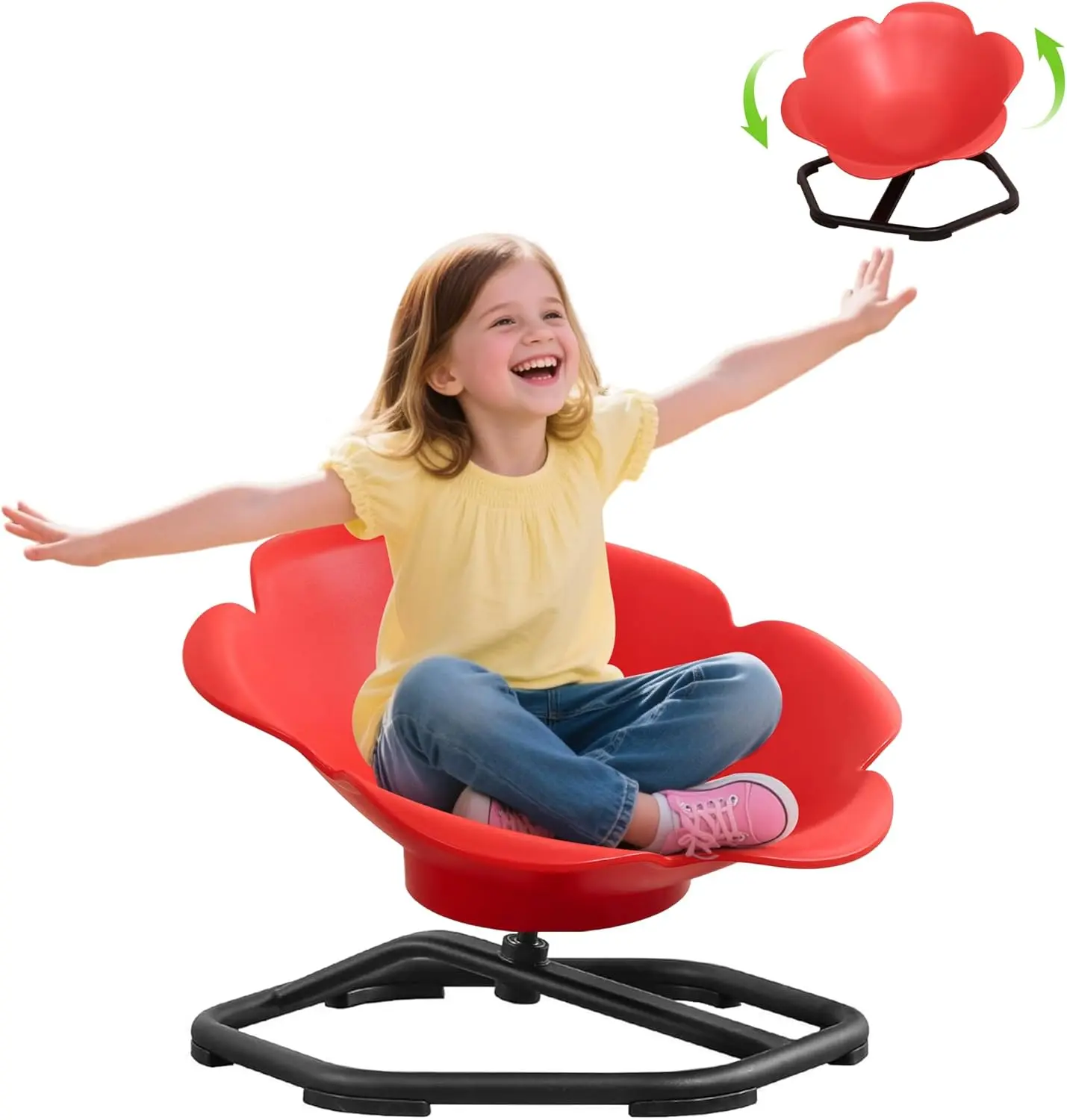 Widest Spinning Swivel Chair For Autistic/ADHD,220Lb Maximum Weight,Sensory Furniture,Sit and Spin Toy for Balance & Coordination, Autism & ADHD Sensory Spinner Seat, Non-Slip Design, 360° Rotating Training Living Room Ergonomic kids outdoor play Children