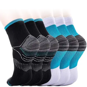 3 Pairs Compression Socks for Men and Women Circulation 15-20 mmHg is Best for any sport activity Yoga Gym Cycling Running Walking Standing Travel Breathable Moisture-Wicking Sports Socks fun ankle sock