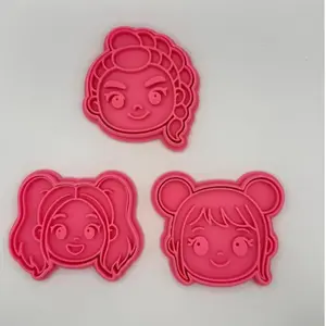 12-Piece Huntrex Cookie Cutter Set – Rumi, Zoey & Mira Idol Cutters – Derpy Tiger, Sussie and Ramen Cup Baking Tools for Fans