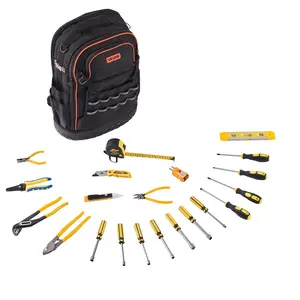 VEVOR Tool Backpack with Tools 65 Pockets Tear-resistant Jobsite Backpack