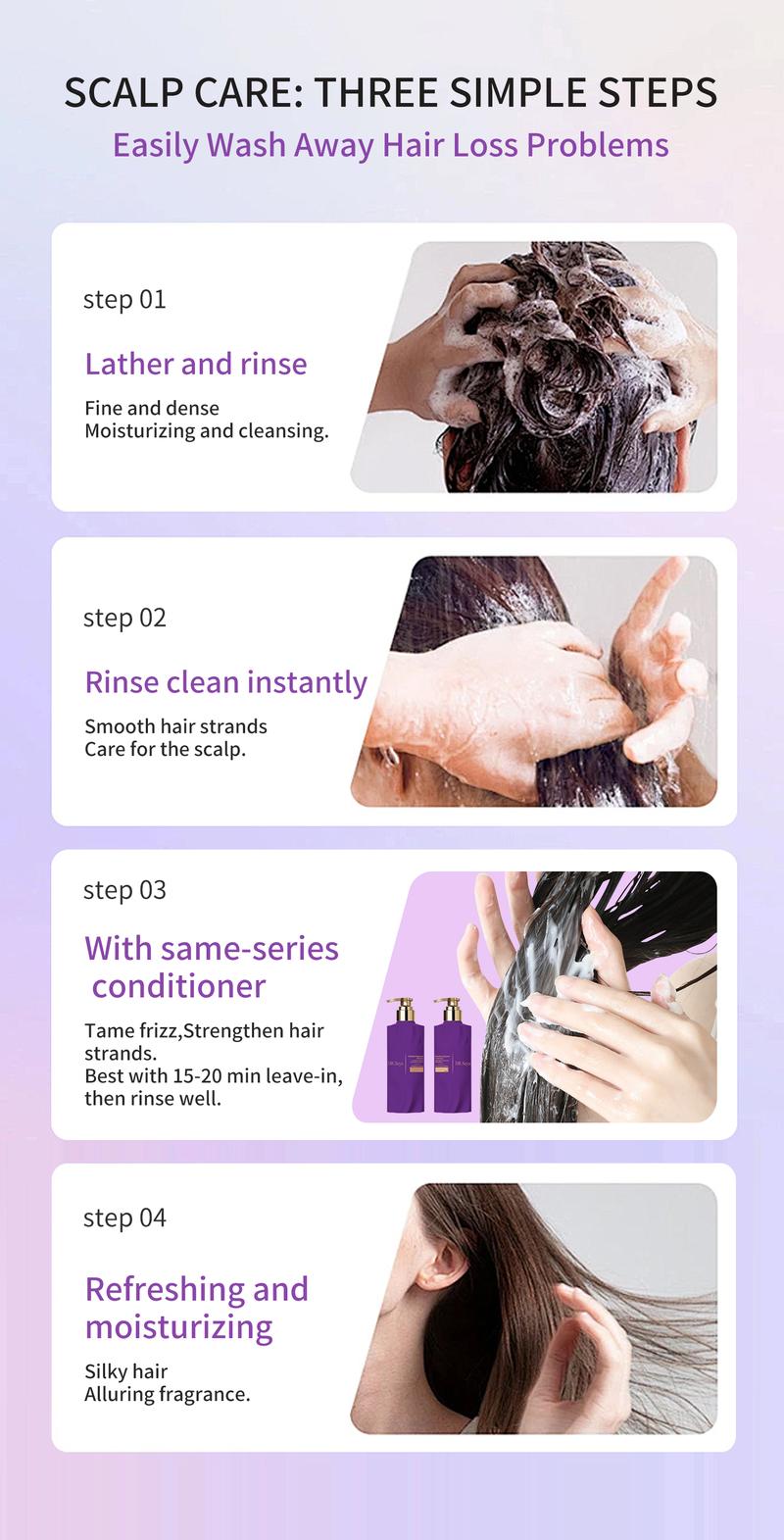 Anti-hair loss shampoo - Anti-Thinning, Thickening Shampoo for Hair Loss & Grow Hair Fast for Men & Women, 245ML