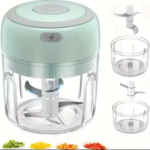 250ml Mini Rechargeable Garlic Chopper and Meat Grinder, Durable and Sturdy, Suitable for Crushing Garlic, Chili, Onions, Minced Meat, Nuts, and More