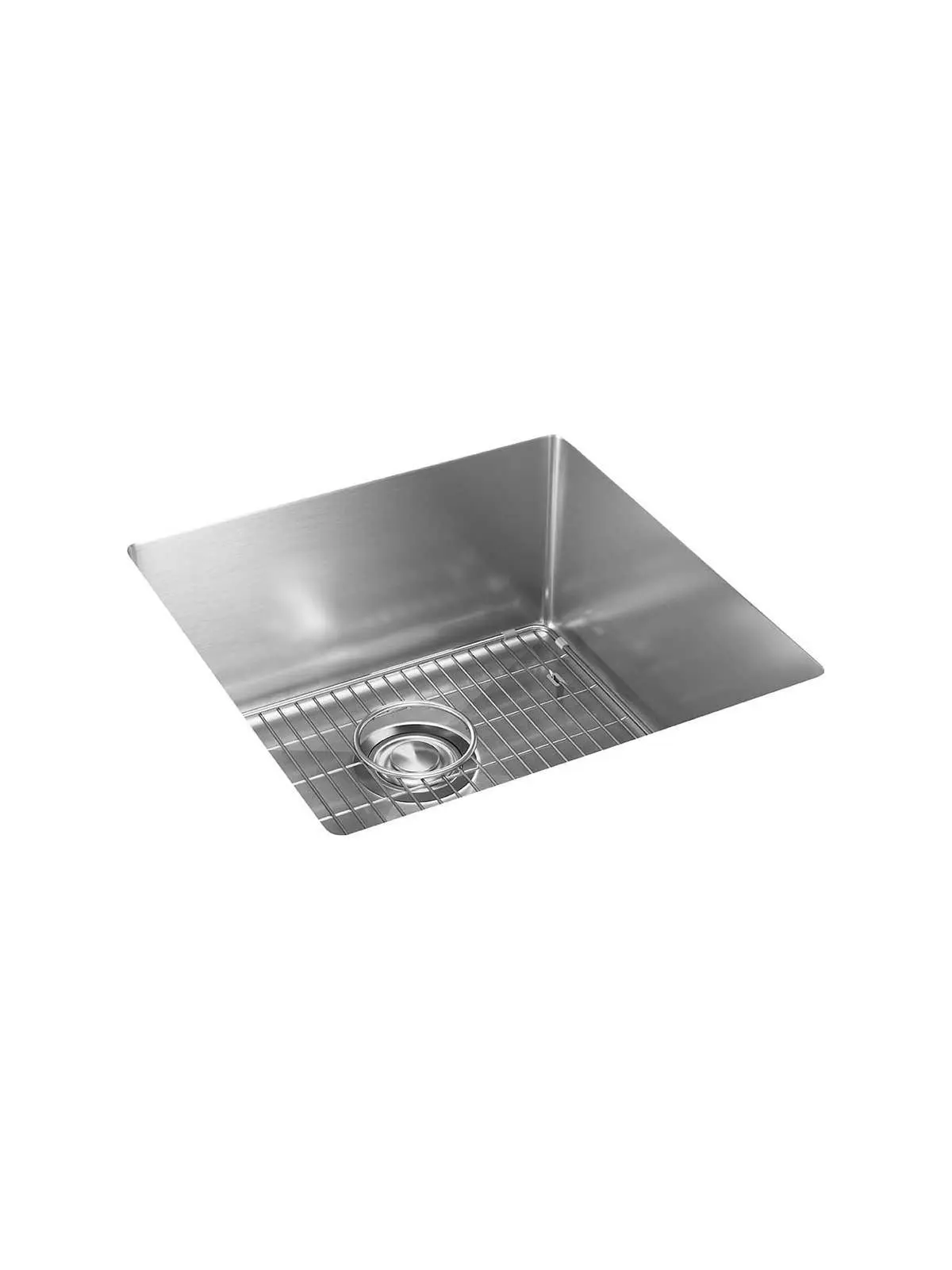 Elkay ECTRU17179TC Undermount Sink, 18.5x18.5x9 in. Crosstown 18 Gauge Single Basin Stainless Steel Kitchen Sink with Basin Rack & Drain Basket