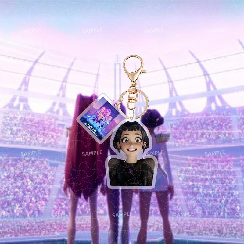 Cartoon Korean Pop Demon Hunters Tiger Huntrix Saja Boys Anime Pendant Keychains Holder Car Key Ring Mobile Phone Bag Hanging Cute Kawaii