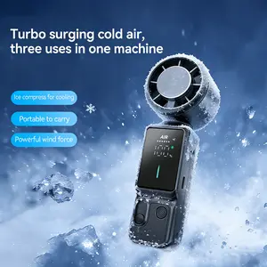 3-in-1 Portable Cooling Fan with Active Cooling Technology, 16,000 RPM, 100-Speed Touch Control & LED Display, Type-C Fast Charge, Handheld, Neck & Stand – for Travel, Office, Outdoor