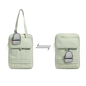 Premium Cotton 15" Laptop Tote for Women - Lightweight with Detachable Tech Organizer & Hidden Handles, Fits MacBook/iPad/Books (27x38cm, 340g)