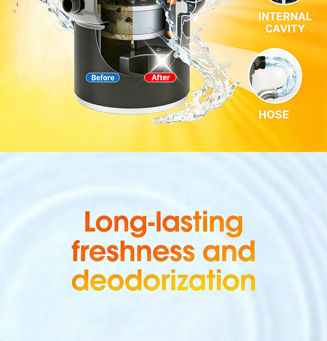 SOPAMI Garbage Disposal Cleaner Tablets Safe for Septic Systems, Removes Grime & Refreshes Disposals