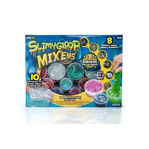 Slimygloop Mix'Ems DIY Slime Kit For Kids | Includes 10 Slime Colors & 8 Mix-Ins