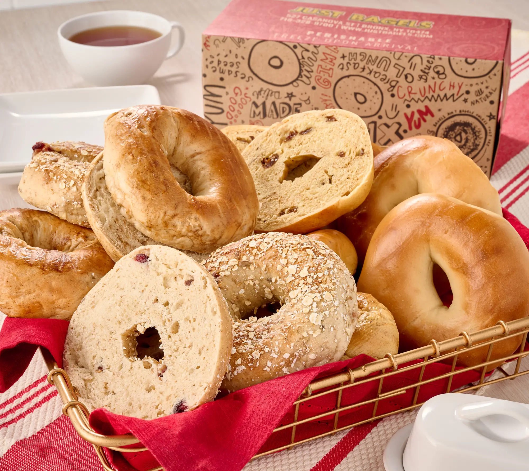 Just Bagels (24) 4oz NYC Bagels In Choice Of Flavors
