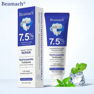Beamach 7.5% Hydroxyapatite Toothpaste - Enamel Repair & Natural Whitening, Mint Flavor, Fluoride-Free, Gentle for Sensitive Teeth, 4.23oz - Oral Hygiene Essentials