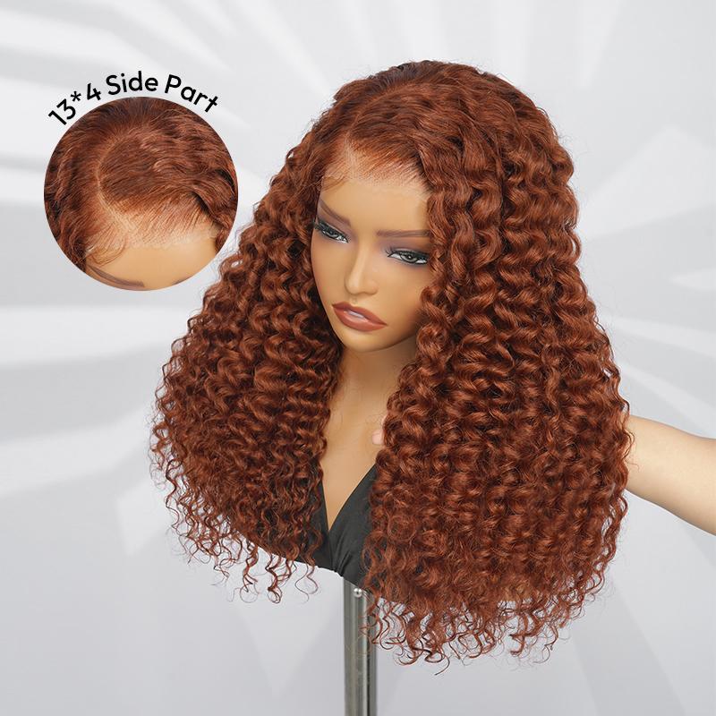 [250% Density] Alipearl Wigs Side Part Copper Color Deep Wave 13x6 Front Lace Wig Human Hair Ready To Go Glueless Wigs Pre Bleached Pre Cut Lace For Black Women#Spring 2026