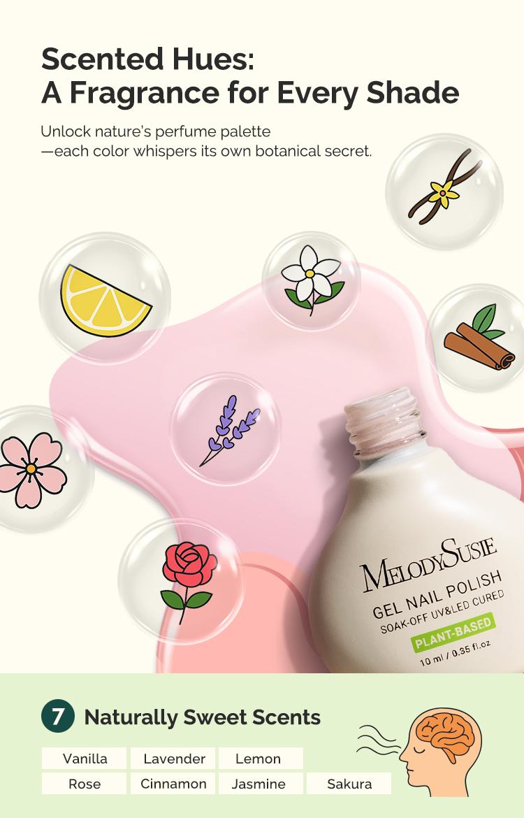 Sweet Scent HEMA-Free & HPMA-Free & TPO-Free Plant-Based Gel Nail Polish Full Set Sweet Scent HEMA-Free & HPMA-Free & TPO-Free Plant-Based Gel Nail Polish Full Set