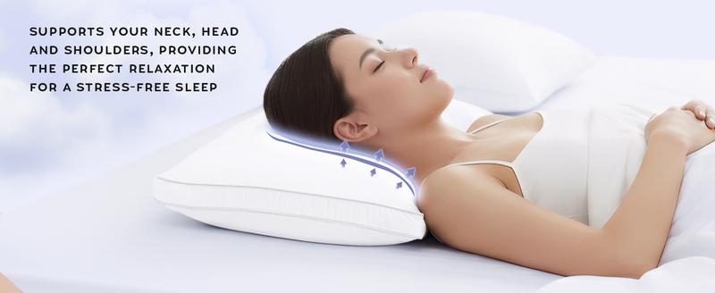 【New Year Deal】Utopia Bedding Gusseted Pillows Set King Queen & Standard Size White Pack of 2 Durable Breathable Soft Memory Foam for Cozy Sleep Hotel Quality