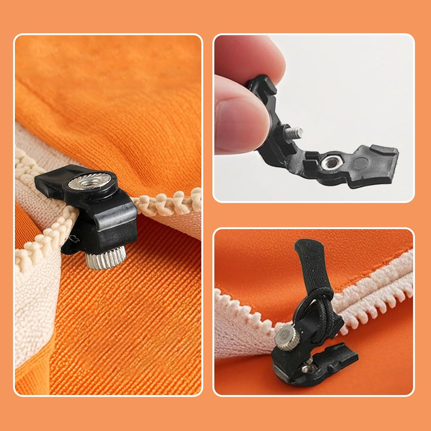 6PCS Zipper Repair kit,Quick Install Detachable Pulls Zip Heads,Zippers Replacement,No Sewing Required, for Jackets, Luggage, Bags,Tents,Backpacks 3 Different Sizes 6PCS Zipper Repair kit,Quick Install Detachable Pulls Zip Heads,Zippers Replacement,No Sewing Required, for Jackets, Luggage, Bags,Tents,Backpacks 3 Different Sizes