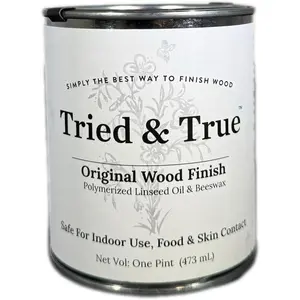 Original Wood Finish, Pint - Linseed Oil & Beeswax Blend, Ideal for All Woodwork, Long-Lasting Durability, Food Safe Sealer, Non-Toxic Wood Finish