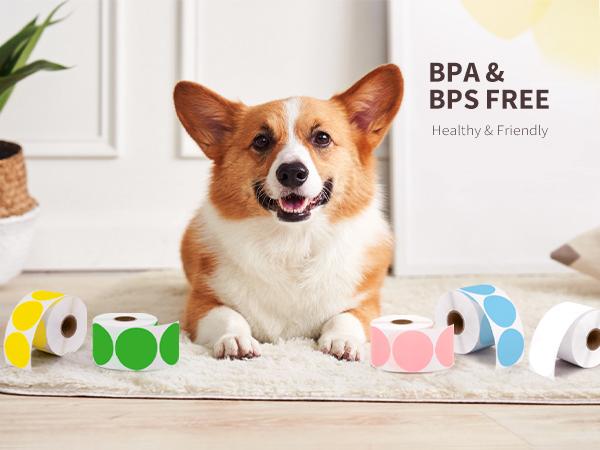 JADENS Circle Sticker Label 2inch Self-Adhesive Label for DIY Logo, QR Code, Name Tag,Father's Day