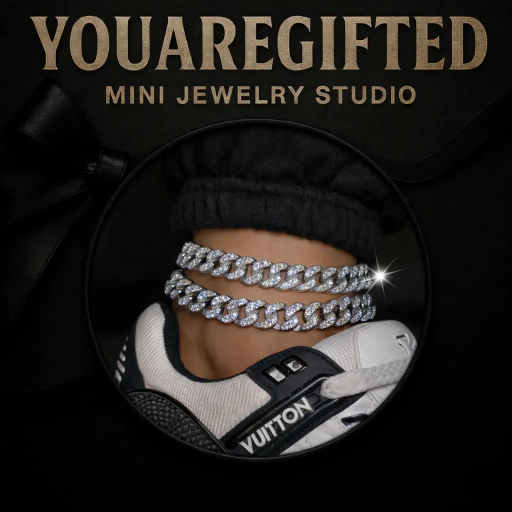 Gifted 2026 Double Layer Silver Cuban Link Anklet Iced Out Ankle Bracelet for Men & Women Hip Hop Bling Jewelry Streetwear Swag Style Sneaker Matching Y2K