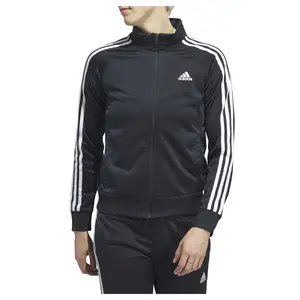 adidas Womens 3-Stripes Jacket Training Athletic Outerwear Casual - Black adidas Womens 3-Stripes Jacket Training Athletic Outerwear Casual - Black