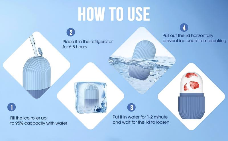 LMMAKE 1Pc Ice Roller for Face and Eye, Silicone Ice Facial Roller, Reusable Ice Cube Roller for Shrink Pores, Anti Wrinkle, Reduce Puffiness, Calming Pink Lemon Blend for Acne Treatment, Skin Care Gift