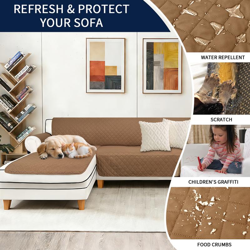 Easy-Going Sectional Couch Covers for Dogs, L Shape Sofa Cover Reversible Washable Sofa Slipcover, Water-Resistant Furniture Protector Sofa Blanket for Pets Kids, Livingroom, Homedecor